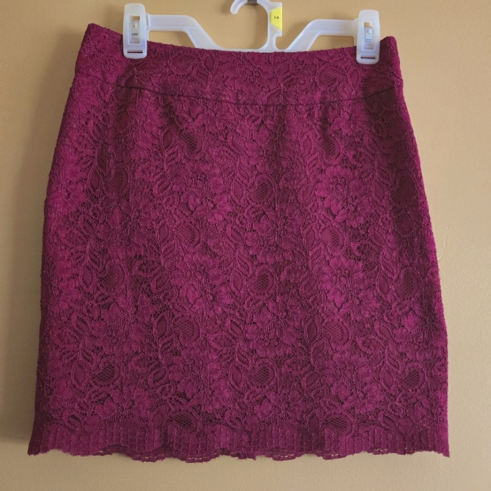 Banana Republic Lacy Lined Skirt, 6 (waist=14")